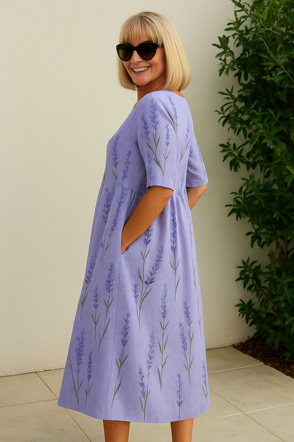 Elize - Vestito Midi Rilassato - Eleganza Senza Sforzo, Comfort Quotidiano