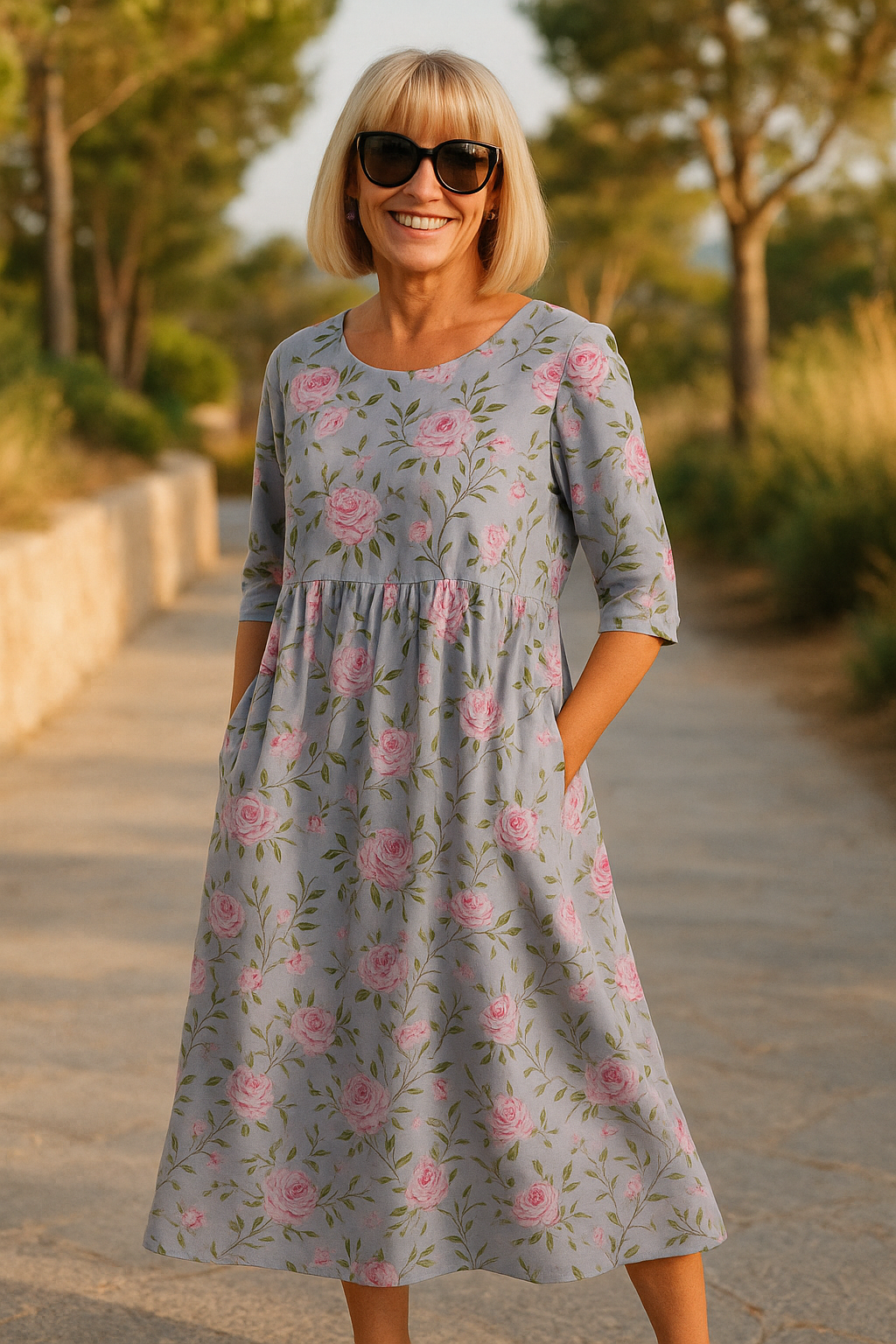 Elize - Vestito Midi Rilassato - Eleganza Senza Sforzo, Comfort Quotidiano