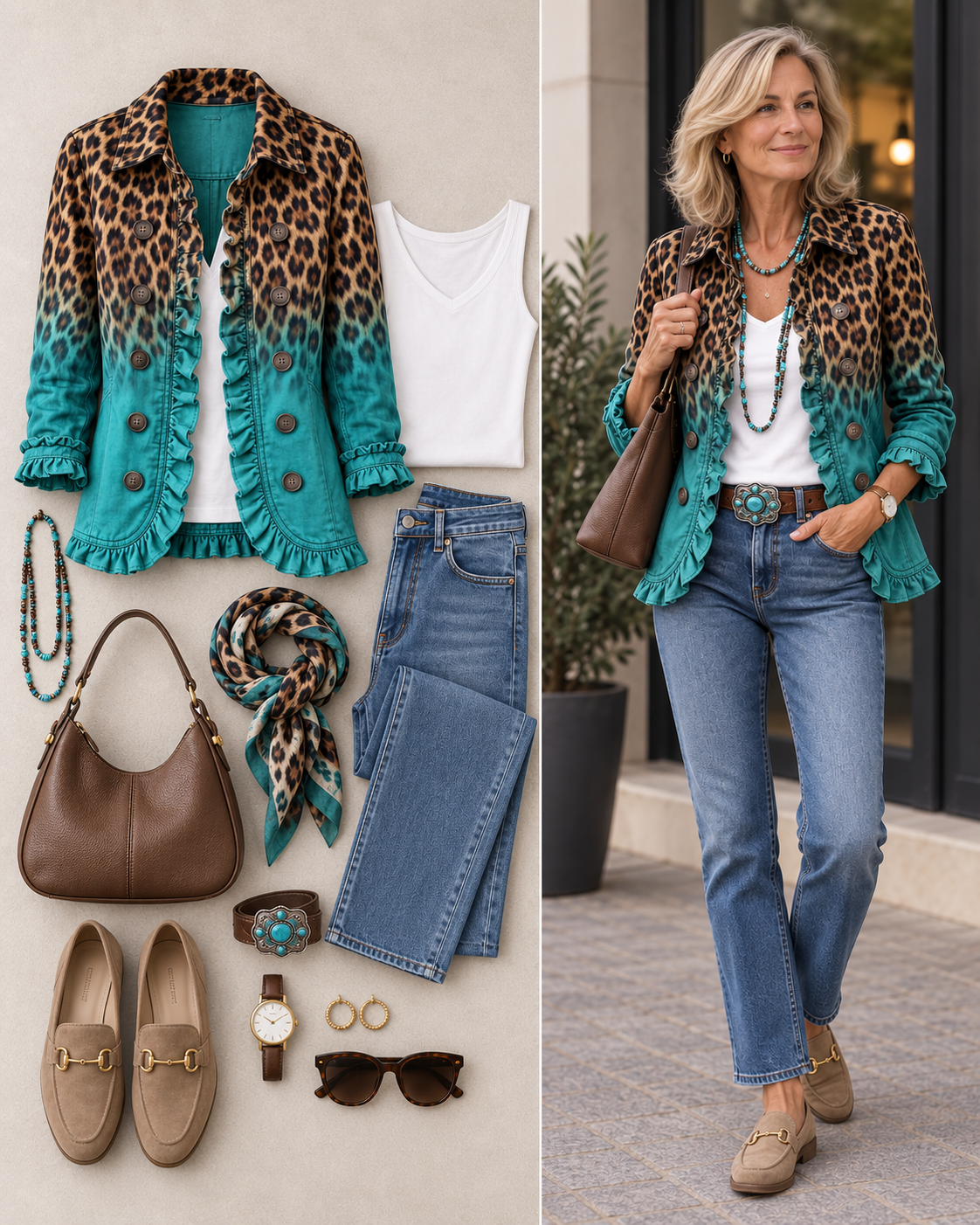 Barbara™ | Blazer in Stampa Leopardo