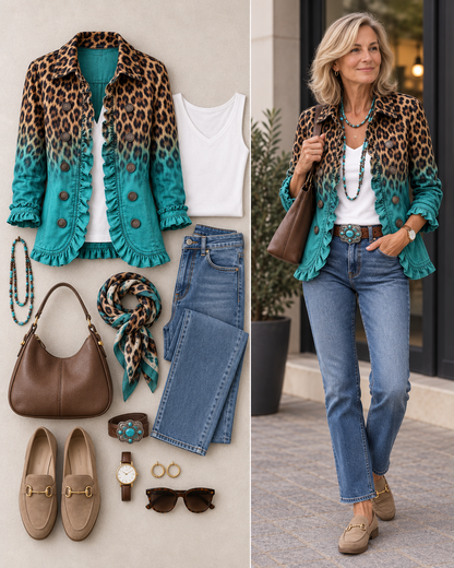 Barbara™ | Blazer in Stampa Leopardo