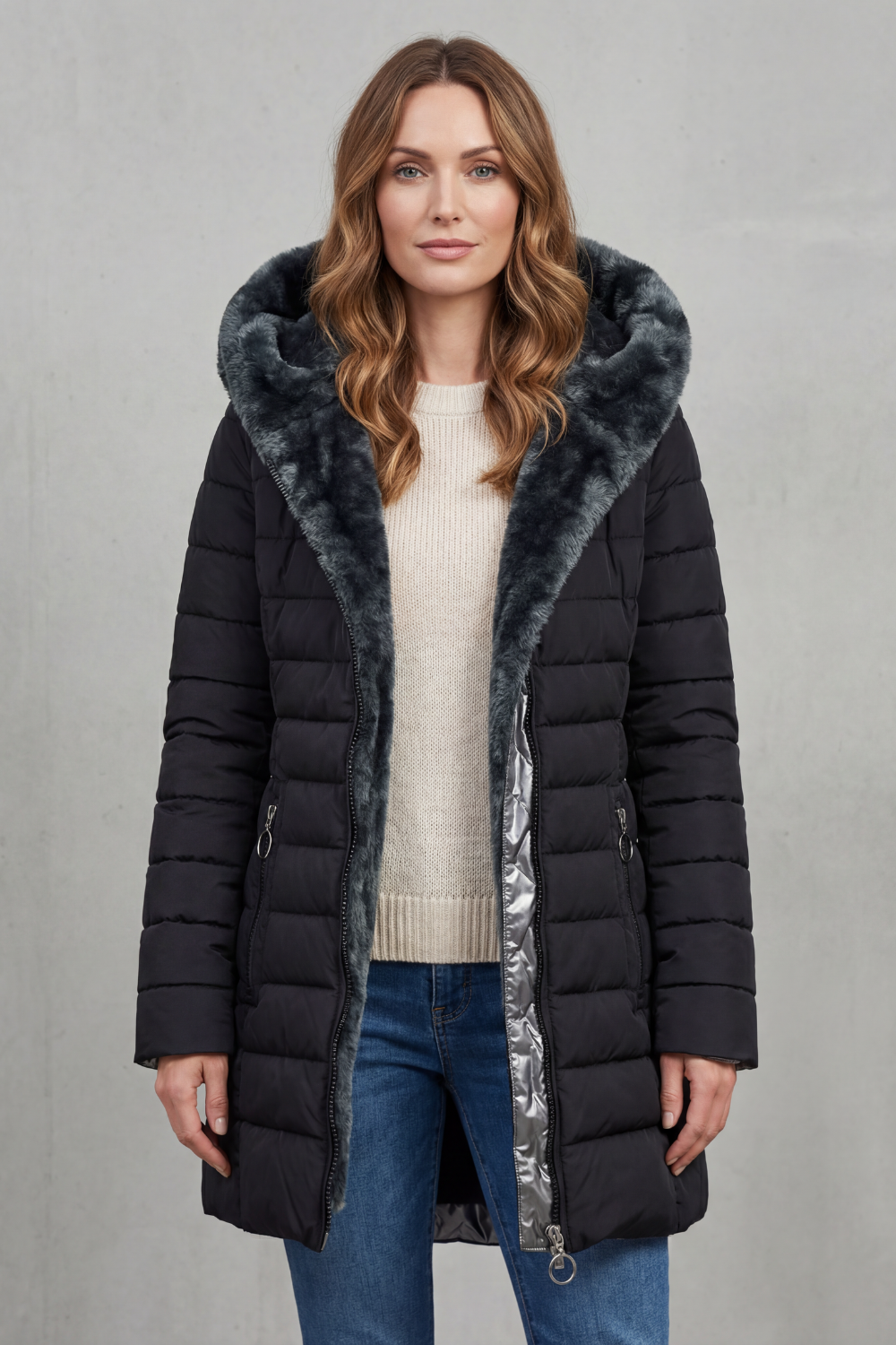 Alice | Parka Invernale con Fodera in Pelliccia Sintetica