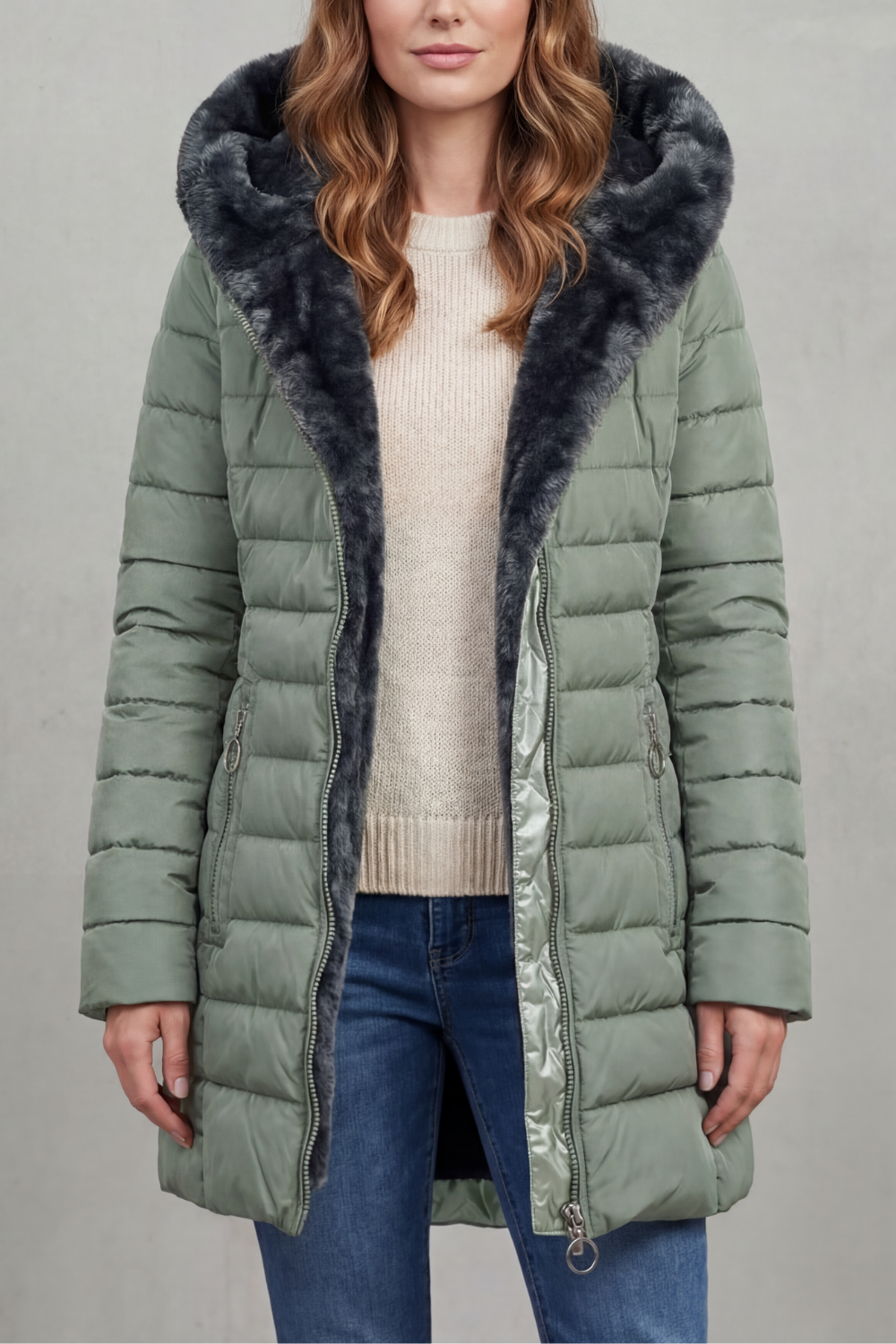 Alice | Parka Invernale con Fodera in Pelliccia Sintetica