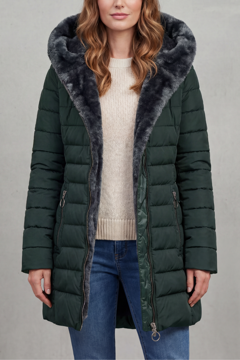 Alice | Parka Invernale con Fodera in Pelliccia Sintetica