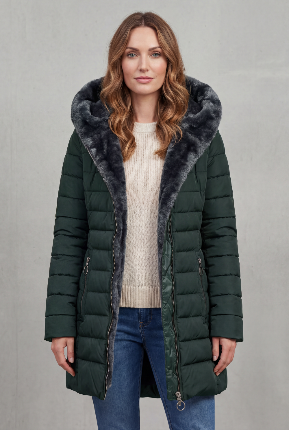 Alice | Parka Invernale con Fodera in Pelliccia Sintetica