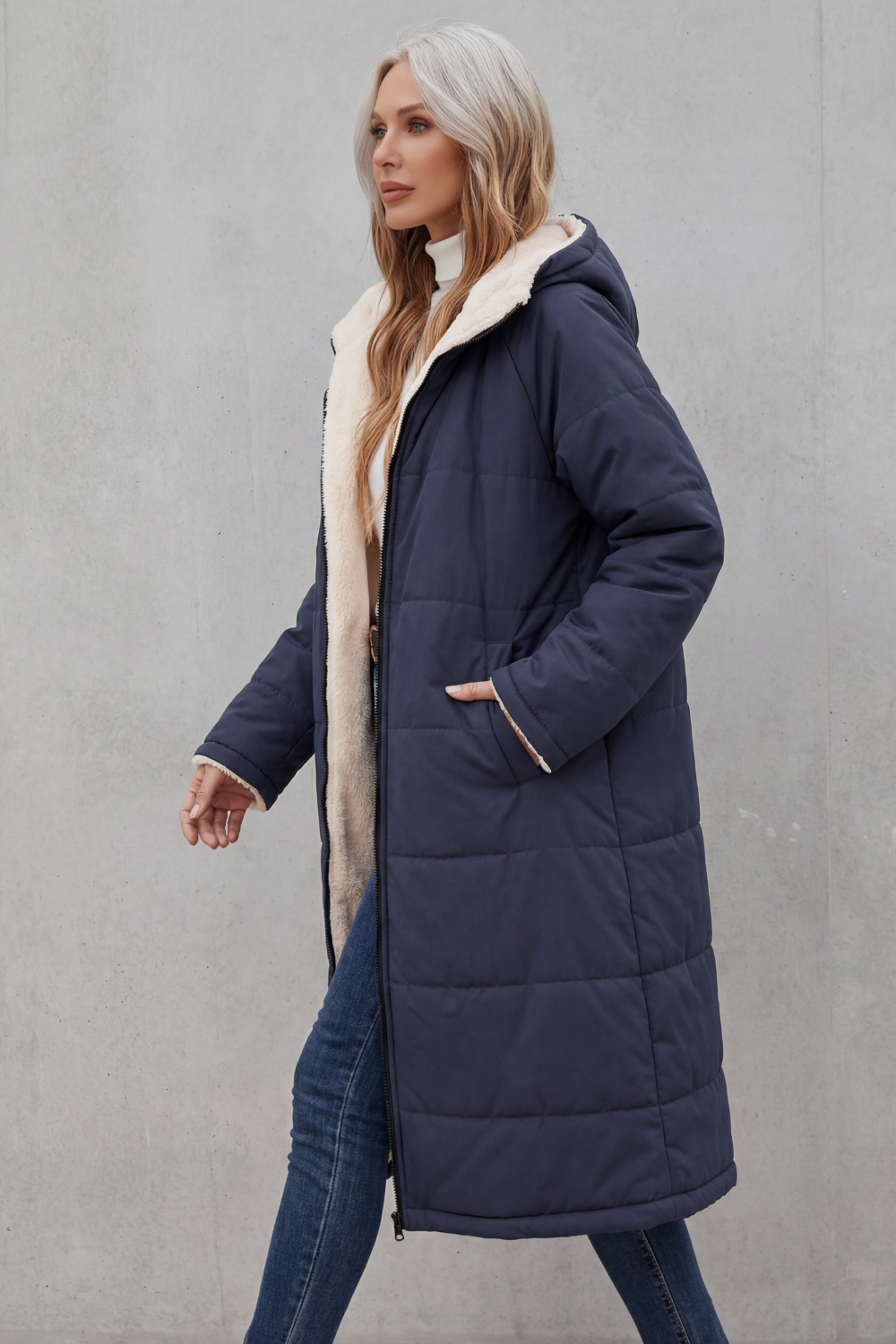 Bianca | Cappotto in Pile per Ogni Giorno