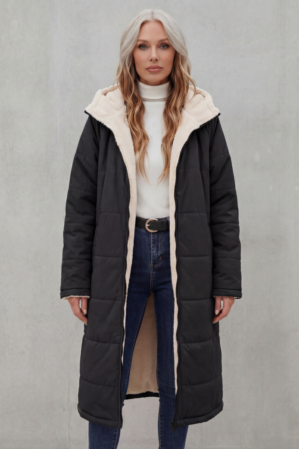 Bianca | Cappotto in Pile per Ogni Giorno