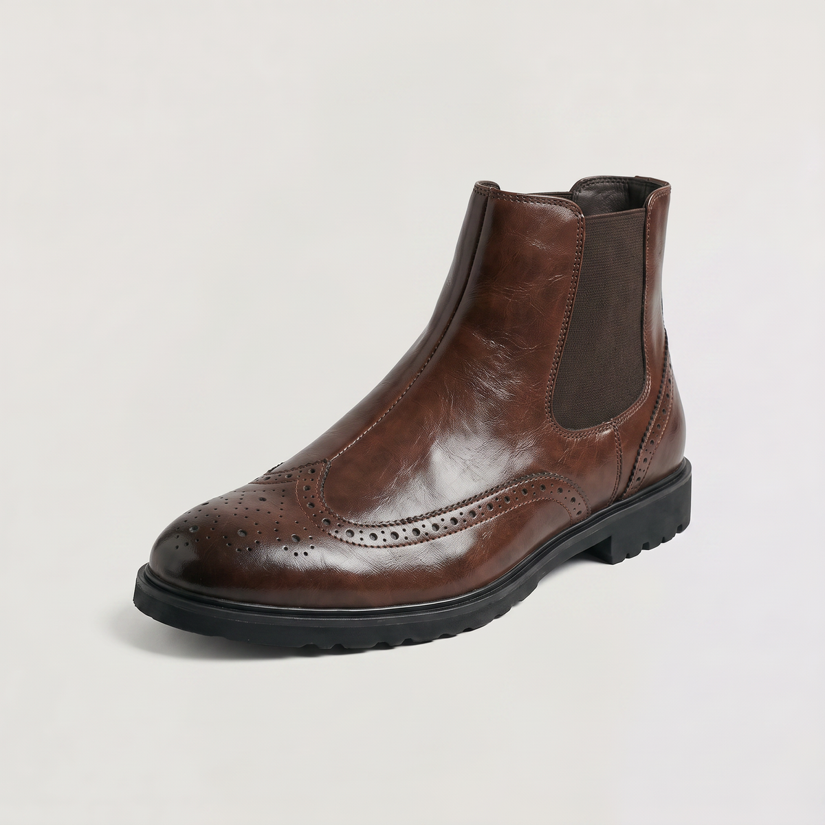 Stivaletti Chelsea da Uomo in Brogue Slip-On
