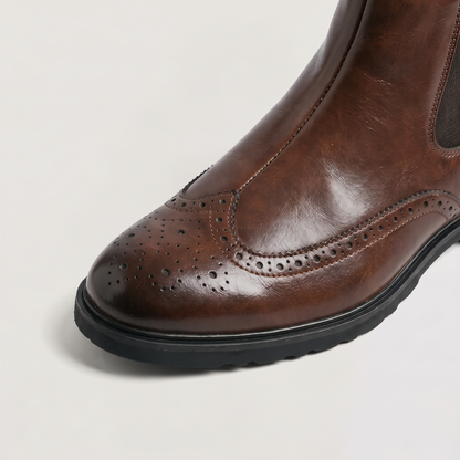 Stivaletti Chelsea da Uomo in Brogue Slip-On