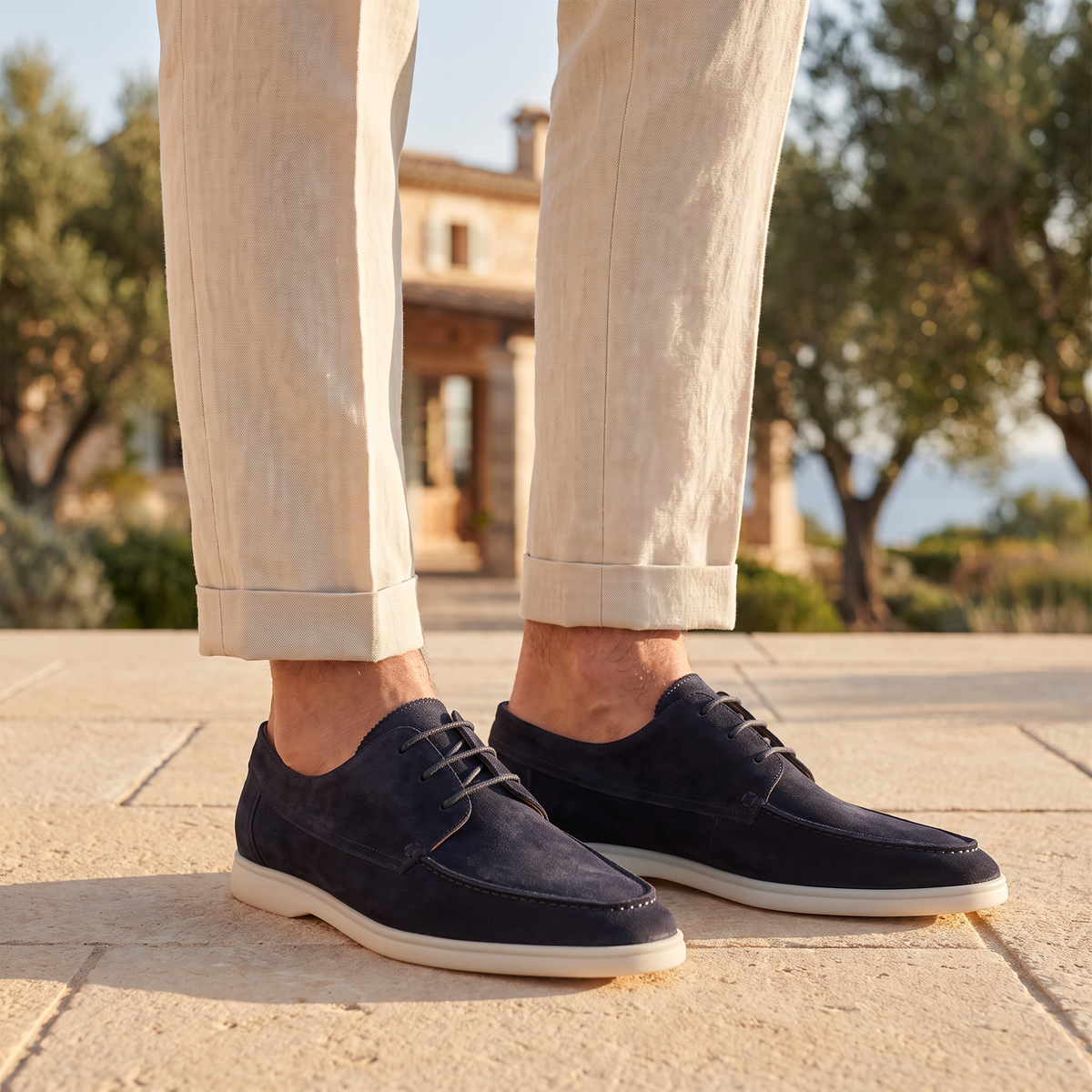 Mocassini Classici in Suede per Uomo