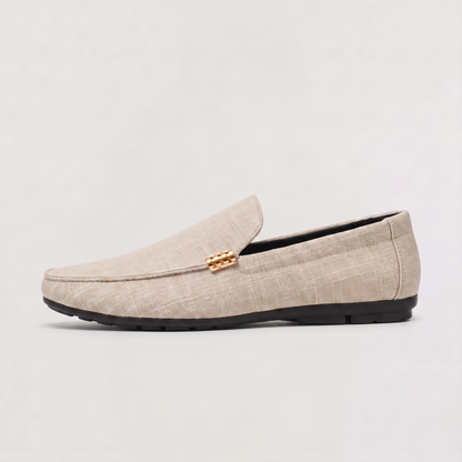 Mocassini Slip-On in Tela Texturizzata da Uomo
