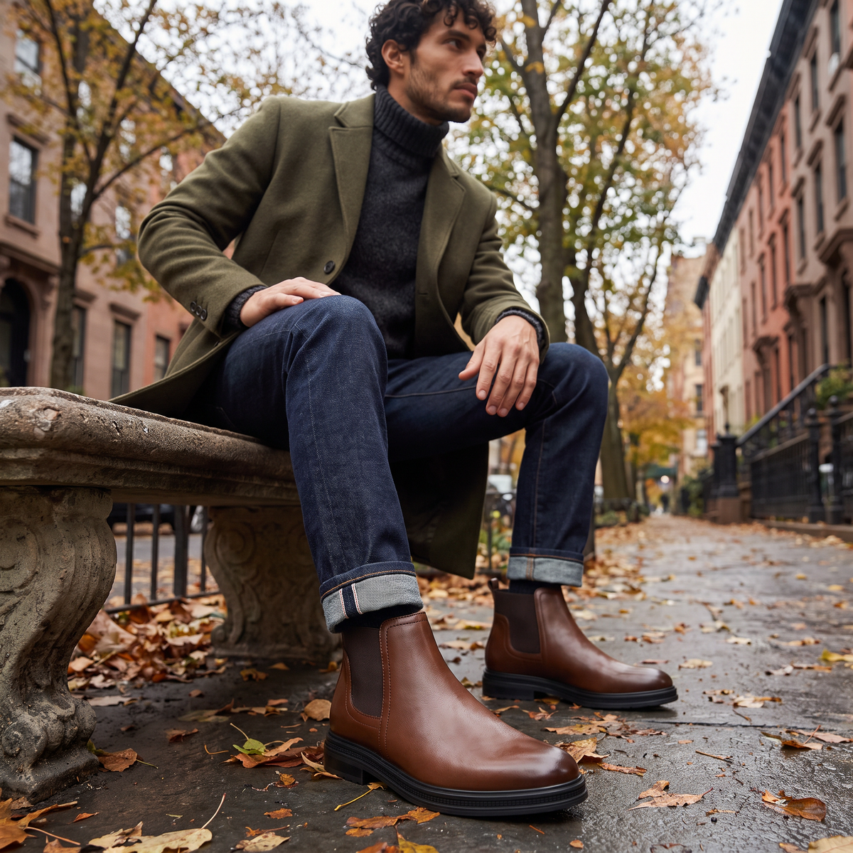 Stivali Chelsea da Uomo Slip-On