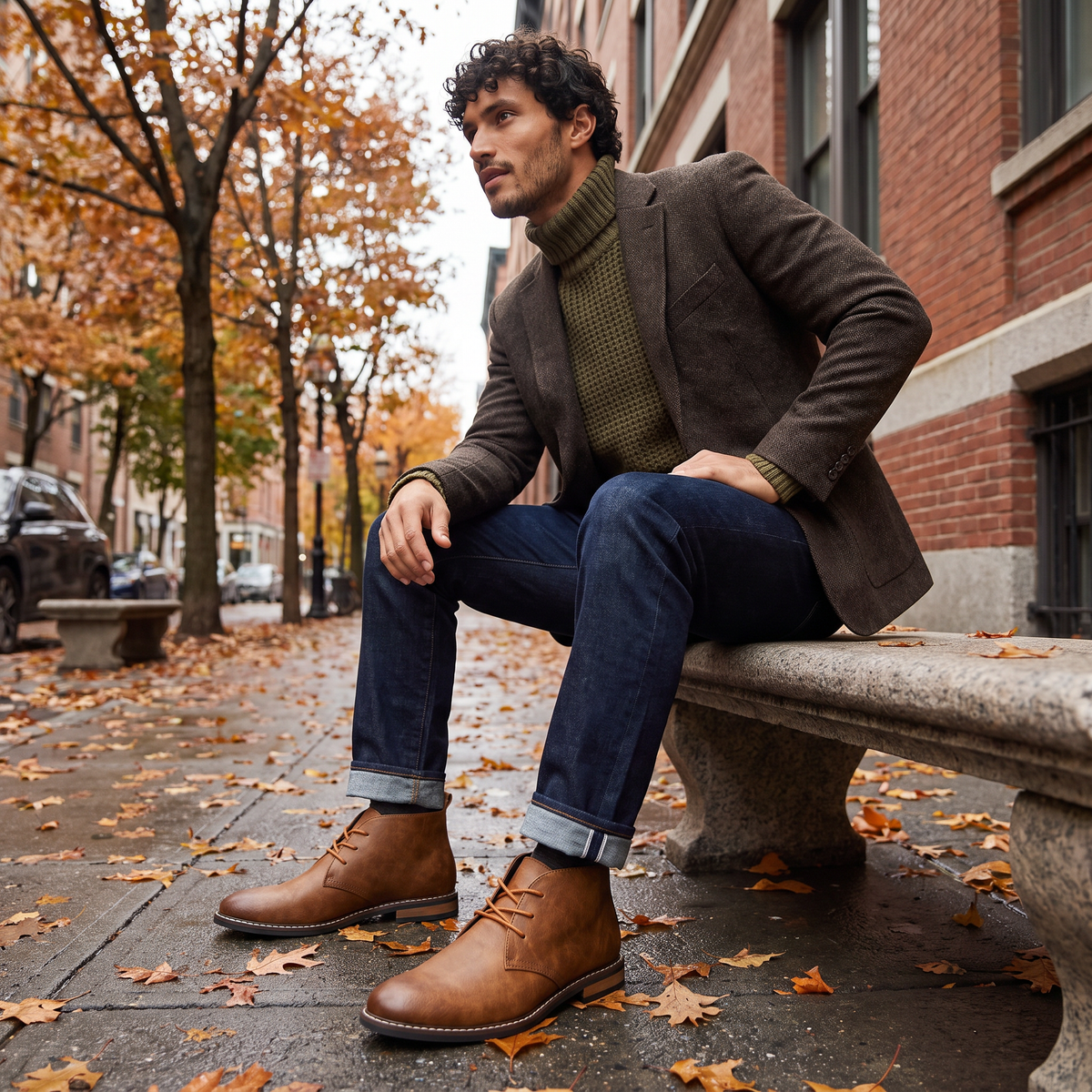 Stivali Chukka in Pelle da Uomo