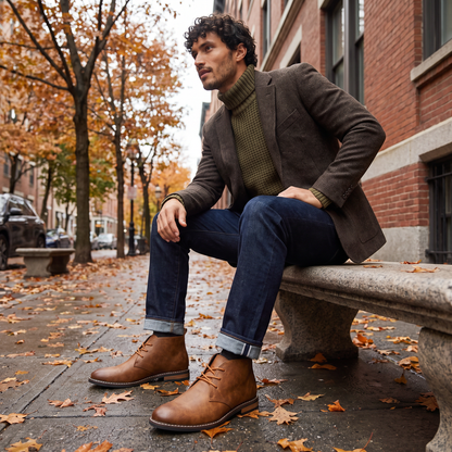 Stivali Chukka in Pelle da Uomo