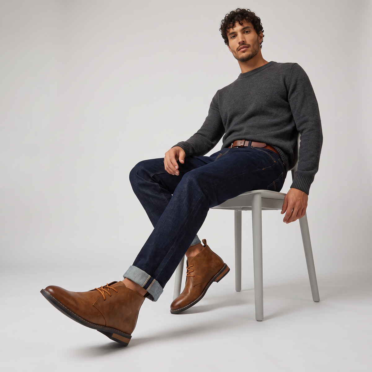 Stivali Chukka in Pelle da Uomo