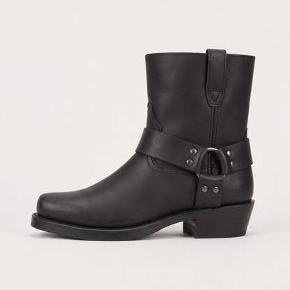 Stivali alla Caviglia in Pelle Western per Uomo