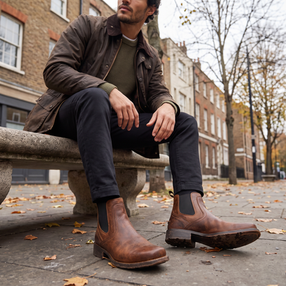 Stivali Chelsea Western Distressed da Uomo