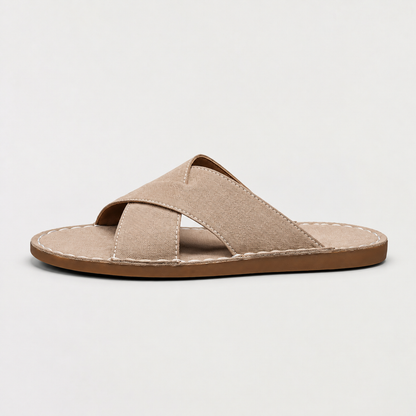 Sandali da Uomo in Finta Suede con Cinturini Incrociati