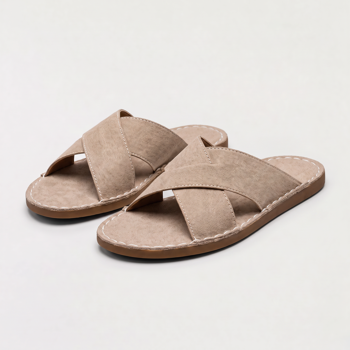 Sandali da Uomo in Finta Suede con Cinturini Incrociati