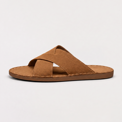Sandali da Uomo in Finta Suede con Cinturini Incrociati