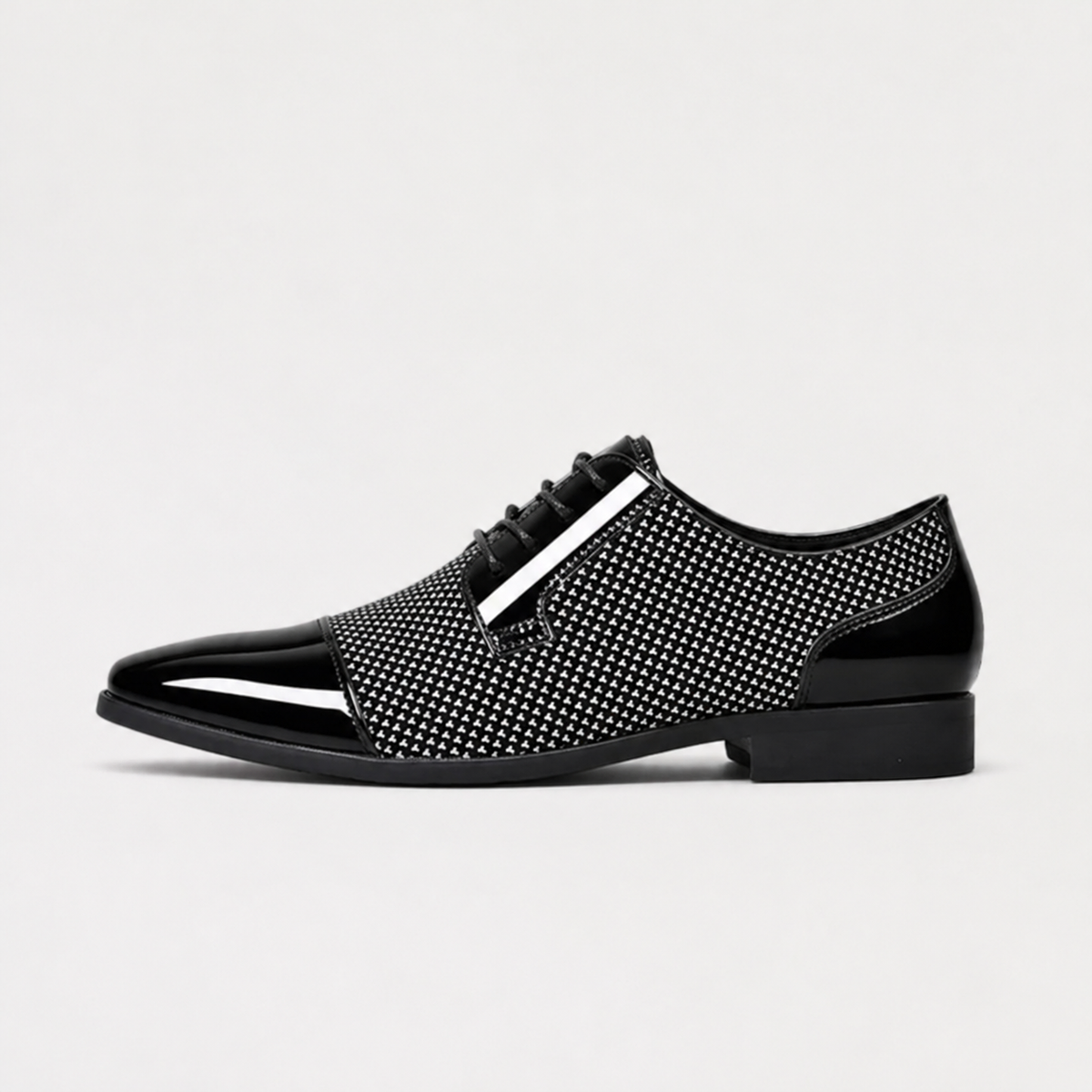 Scarpe Oxford da Uomo con Texture a Contrasto