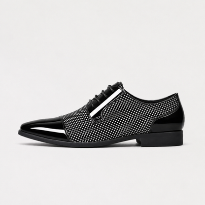 Scarpe Oxford da Uomo con Texture a Contrasto