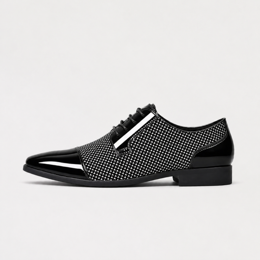 Scarpe Oxford da Uomo con Texture a Contrasto