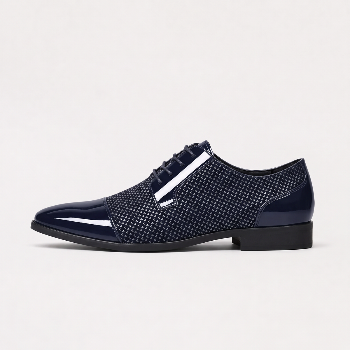Scarpe Oxford da Uomo con Texture a Contrasto