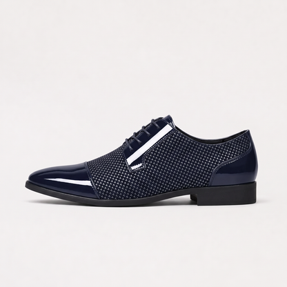 Scarpe Oxford da Uomo con Texture a Contrasto