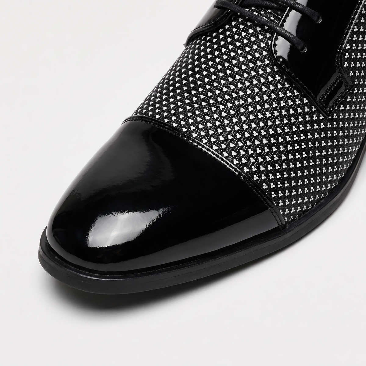 Scarpe Oxford da Uomo con Texture a Contrasto