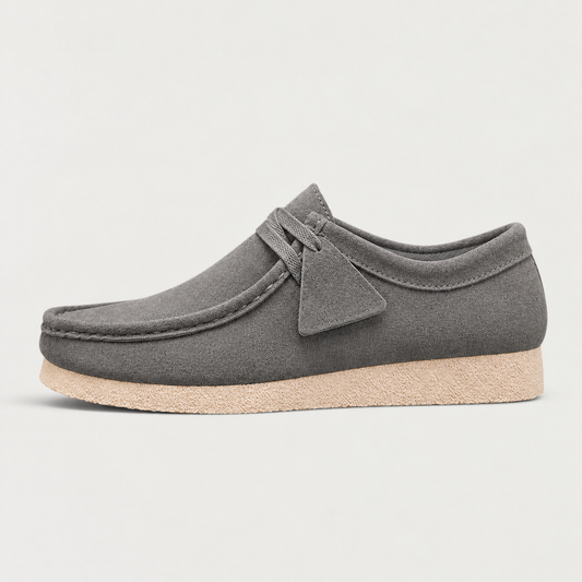 Scarpe Mocassino in Suede con Lacci per Uomo
