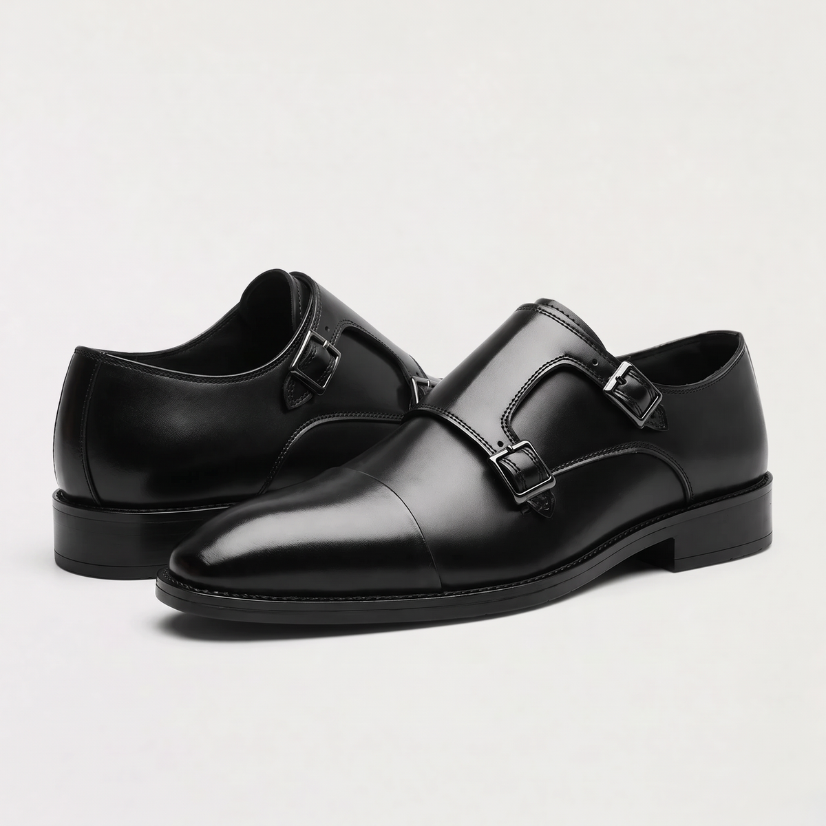 Scarpe da uomo con doppia fibbia
