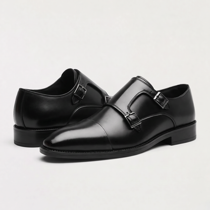 Scarpe da uomo con doppia fibbia