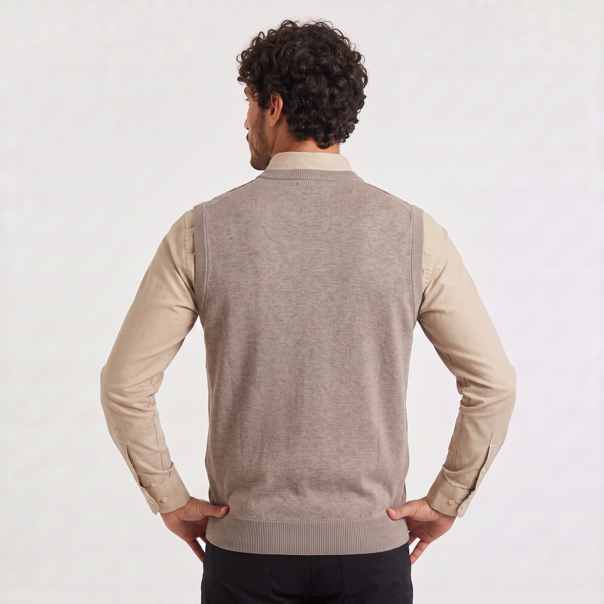 Marco - Gilet da Uomo a V con Motivo Argyle