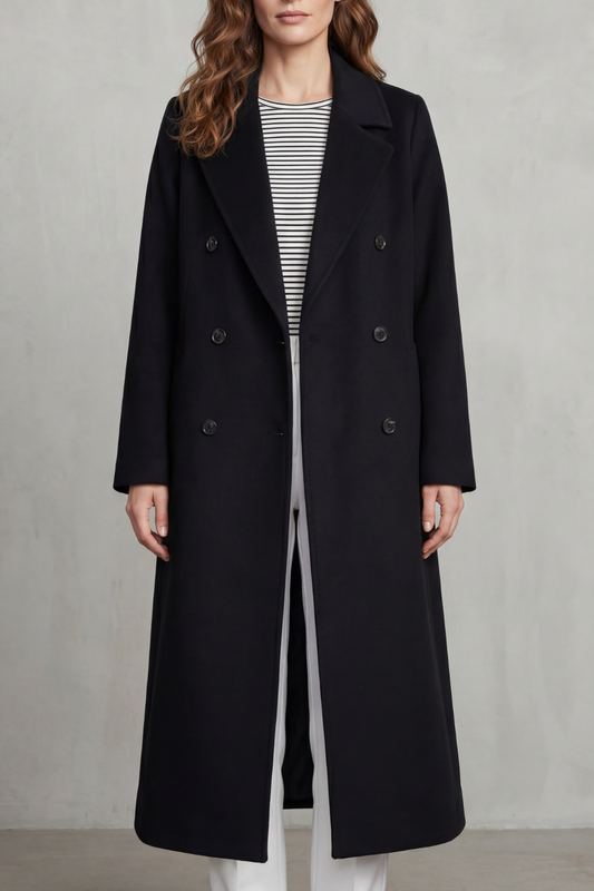 Elena | Cappotto Doppiopetto in Misto Lana