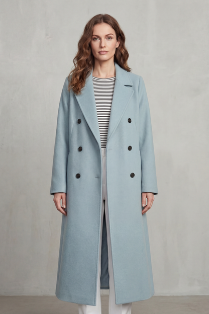 Elena | Cappotto Doppiopetto in Misto Lana