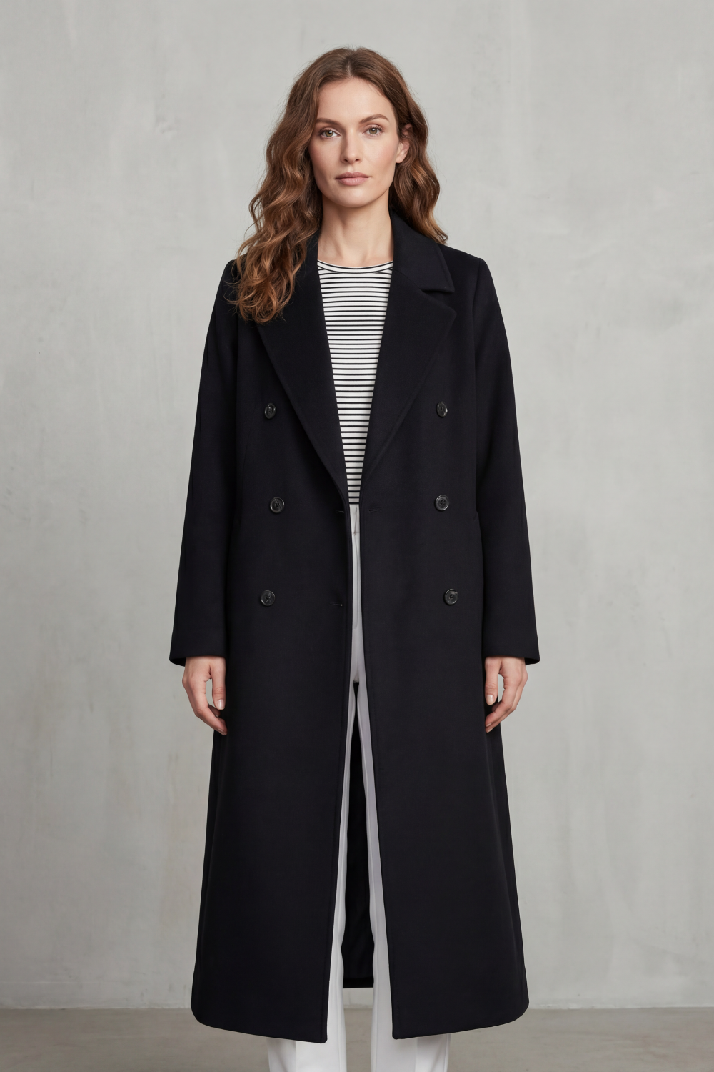 Elena | Cappotto Doppiopetto in Misto Lana