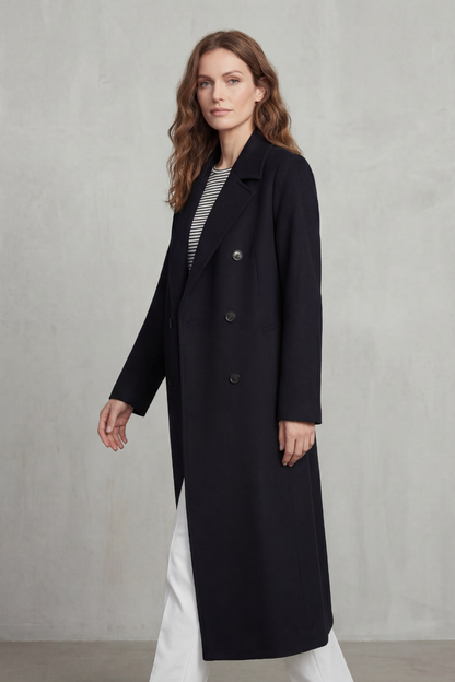 Elena | Cappotto Doppiopetto in Misto Lana