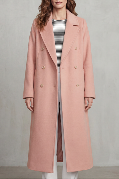 Elena | Cappotto Doppiopetto in Misto Lana