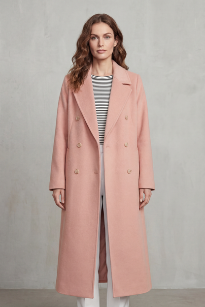 Elena | Cappotto Doppiopetto in Misto Lana