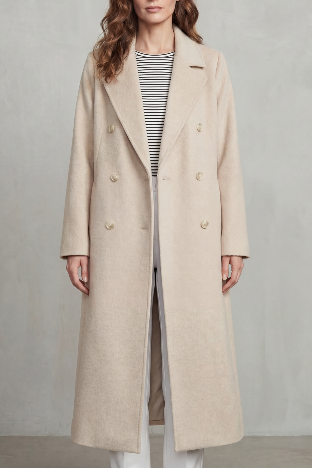 Elena | Cappotto Doppiopetto in Misto Lana