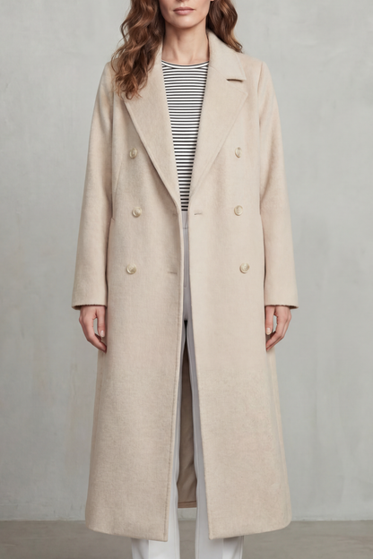 Elena | Cappotto Doppiopetto in Misto Lana