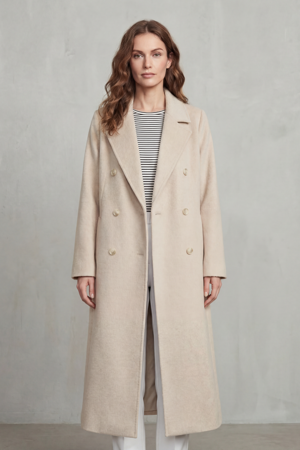 Elena | Cappotto Doppiopetto in Misto Lana