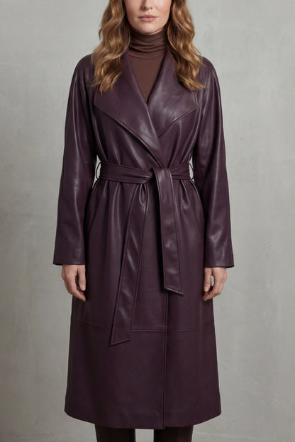 Monica | Trench in Ecopelle con Vita Segnata