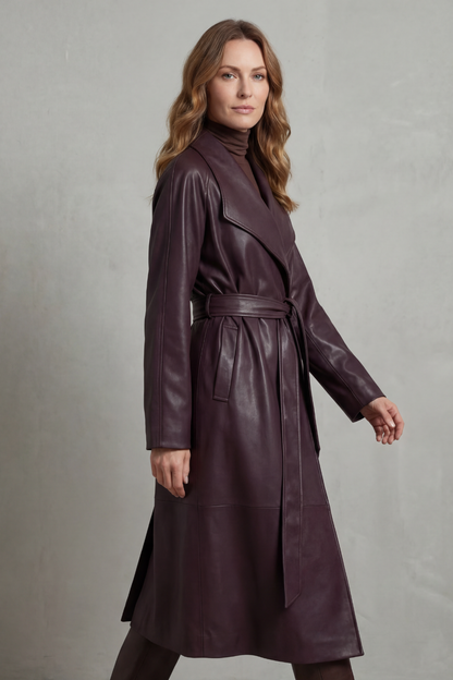 Monica | Trench in Ecopelle con Vita Segnata