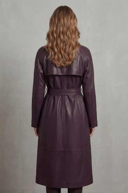 Monica | Trench in Ecopelle con Vita Segnata