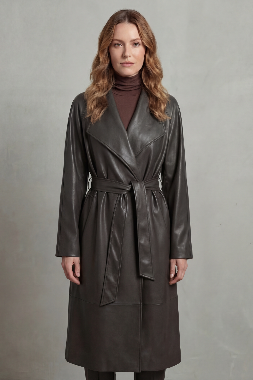 Monica | Trench in Ecopelle con Vita Segnata