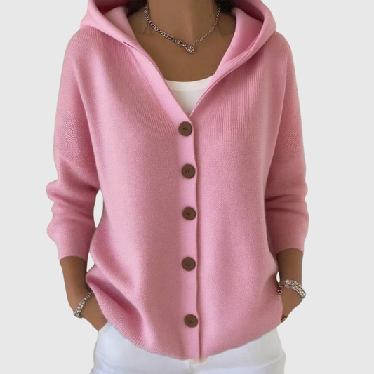 Cardigan Hoodie In Maglia Confortevole