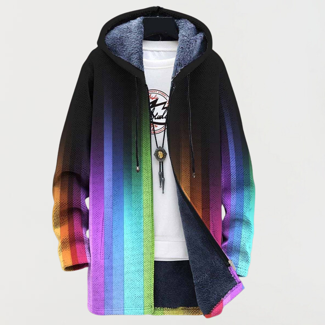 Máire - Cappotto a Strisce Arcobaleno