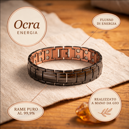 Bracciale in Rame da Uomo Ocra di Gio