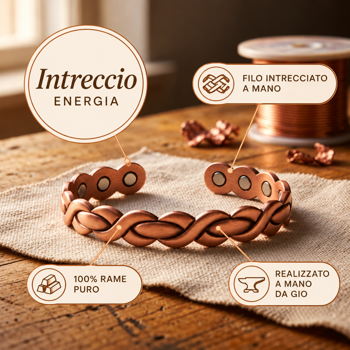 Bracciale in Rame di Gio